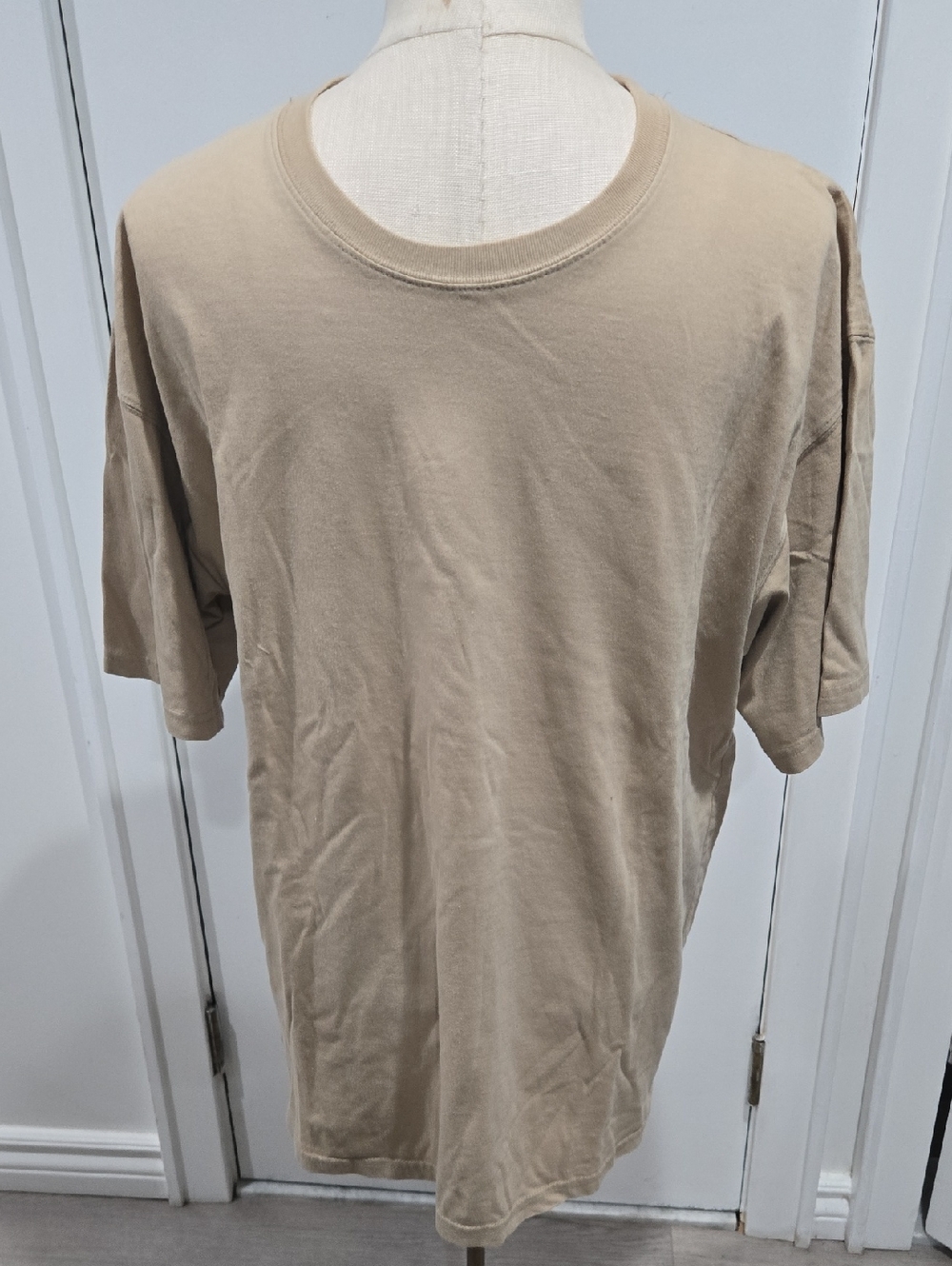 Men's Classic Vintage Crew Neck T-Shirt - Beige Large By Equipment
